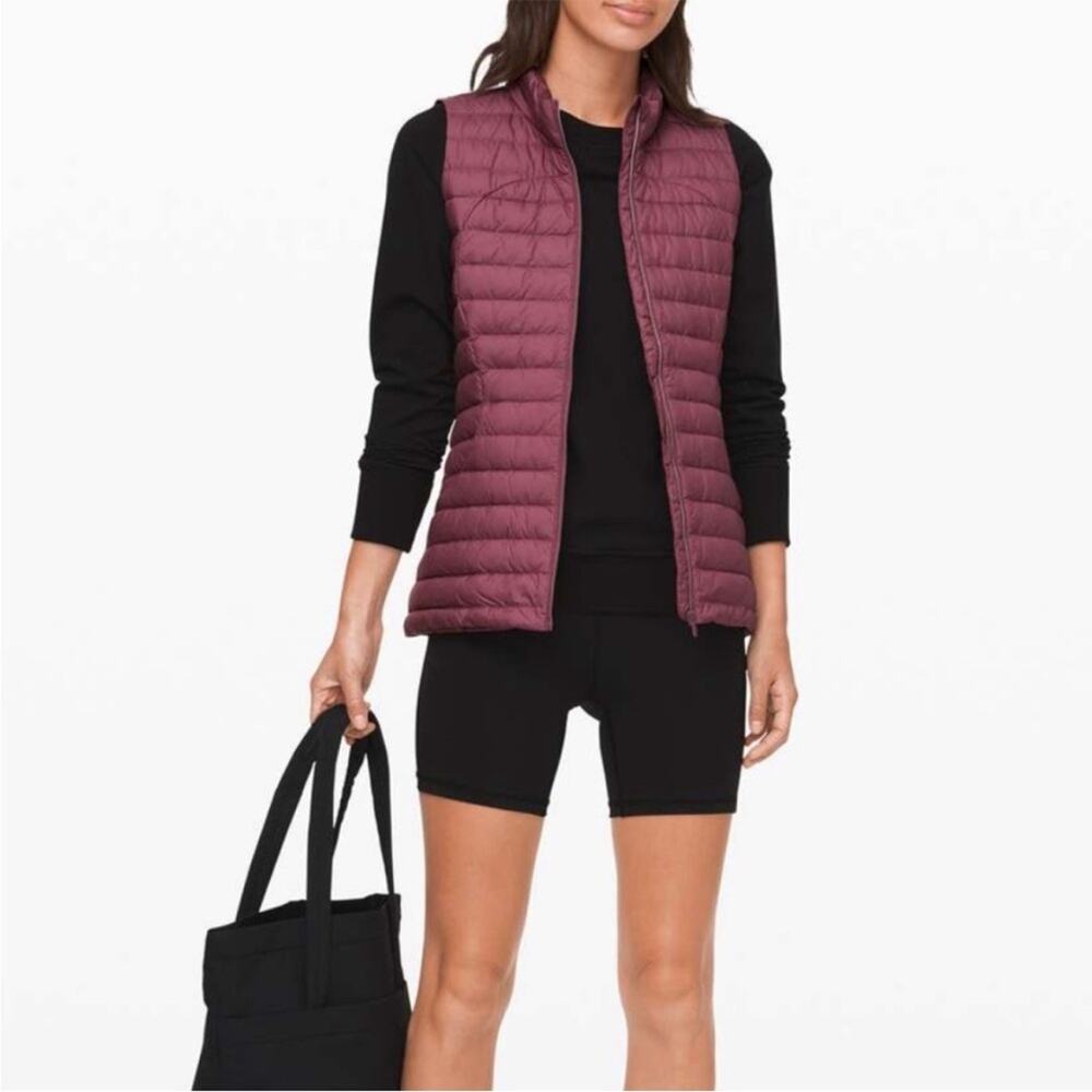 Lululemon pack it down vest lightweight mauve pink size 4